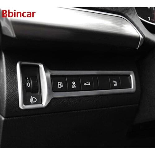 Bbincar Car Styling For PEUGEOT 308 2014 2015 2016 ABS Chrome Fog Lamp Light Switch Button Knob Frame Trim Auto Accessories