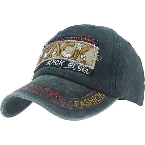 2020 New fashion washed letter BLACK REBEL embroidered baseball cap men and women outdoor sport travel casual shade snapback hat
