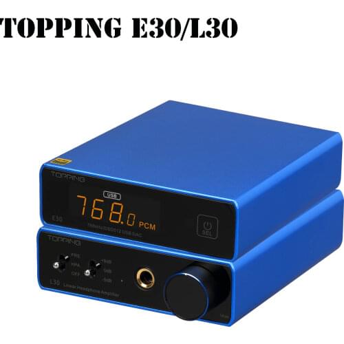TOPPING E30 COLOR AK4493 Decoder XU208 32BIT/768K DSD512 Touch Operation with Remote Control Hi-Res DAC