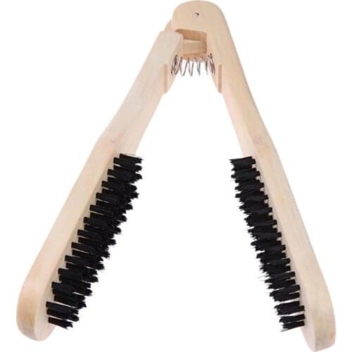 Wooden Hairdressing Comb Double Brushes V Type Straight Hair Brush Anti-static Hair Straightener Tool Hairbrushes