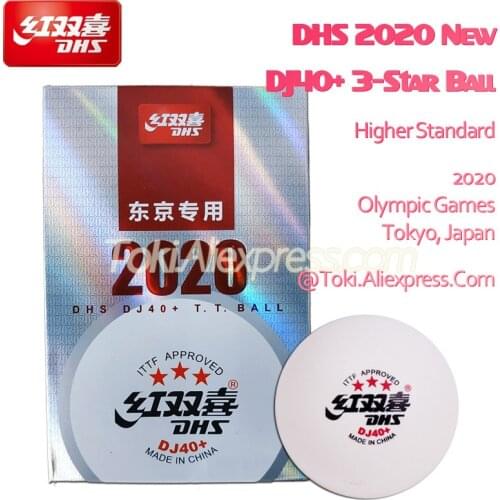 DHS DJ40+ 3-Star Table Tennis Ball Higher Standard for Tokyo Games Plastic ABS DHS 3 Star Ping Pong Balls