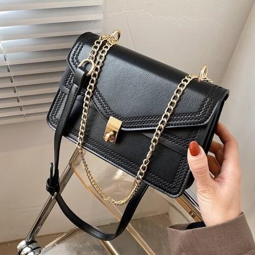 Designer Women Pu Leather Shoulder Bag High Quality Ladies Chain Handbags Messenger Bags Fashion Female Crossbody Bags for Women