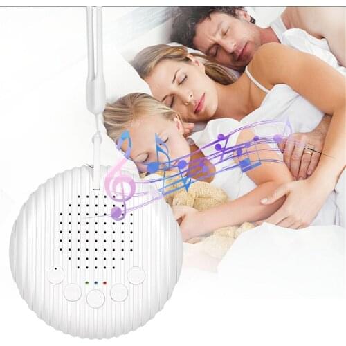 White Noise Machine USB Rechargeable Timed Shutdown Sound Machine Sleep Soother Relaxation Monitor For Adult Office