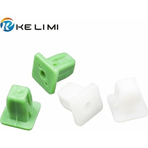 KELIMI 50x Whtie Green Plastic Car Fender Fast Wire Screw Grommet Clip Nut Automotive Fastener Retainers