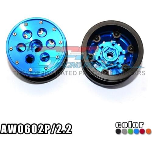 Wheels Aluminium + Plastic Beadlock Weighted Wheels With Weight Holder & Bearings Suitable For All 2.2'' Tires