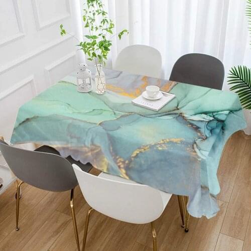 Colorful Marble Abstract Painting Art Table Cloth