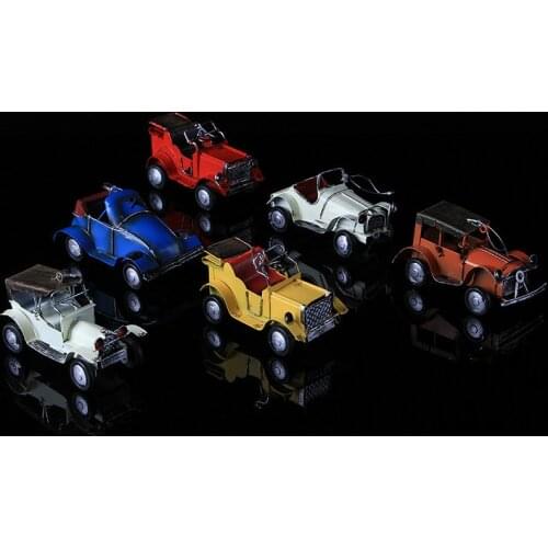 Creative Home Retro Mini Vintage Car Model Pendant Desk Adornment Photography Props Furniture Display Gifts Presents Showcase