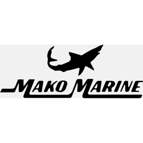 Creativity Car Stickers Fashionable Personality Mako Sea Fish Shark Exquisite Car Decoration Waterproof Black/white, 16cm * 6cm