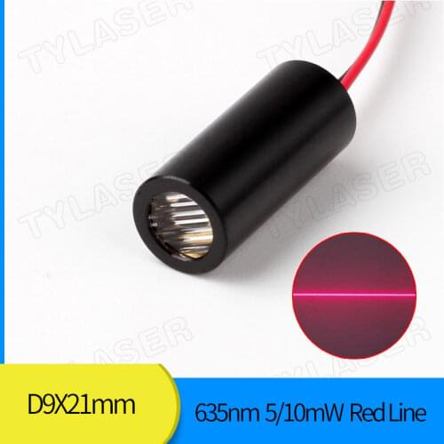 9mm 635nm 5mW 10mW Red Line Laser Module Industrial Grade APC Driver TYLASERS