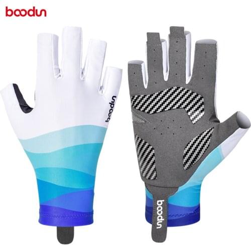 Summer Unisex Ice Silk Breathable Anti-skid Fingerless Gloves Outdoor Hiking Sports Fishing Gloves for Sun ProtectionP101252