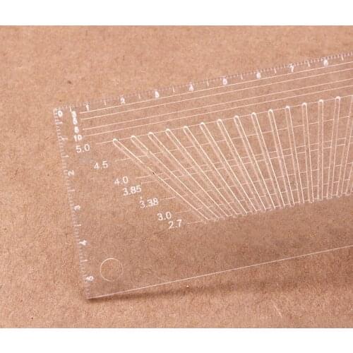 Acrylic Ruler Hand Leather Diy Tool Ruler Cutting Positioning Multi functional Auxiliary Ruler 056