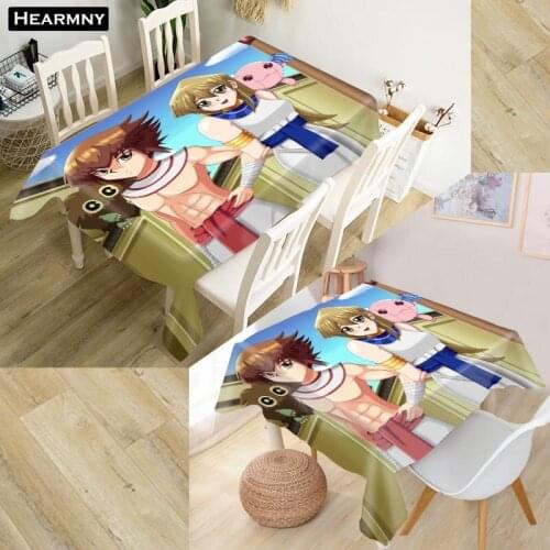 New Arrival Custom Inazuma Eleven Anime Tablecloth Kitchen Dining Table Decorations Home Rectangular Kids Party Table Covers