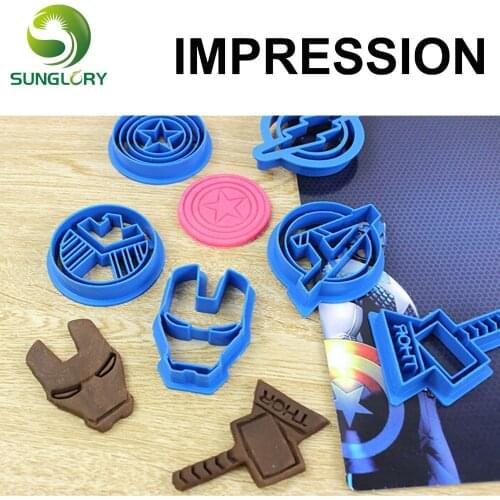 Plastic 6PCS/SET USA Cookie Cutter Cake Tools Pastry Cutter DIY Biscuit Mold Fondant Cake Decoration Cookie Molds For Baking