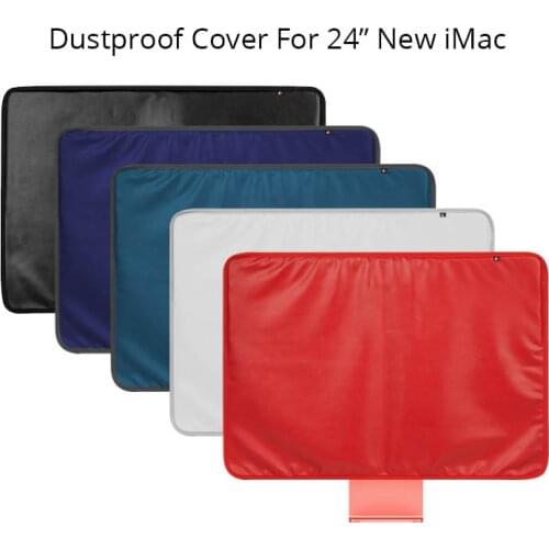 New PU Leather Cover for 24 Inch IMAC Display Dust Cover Pu Back Pocket for Magic Keyboard and Mouse Computer Dust Cover