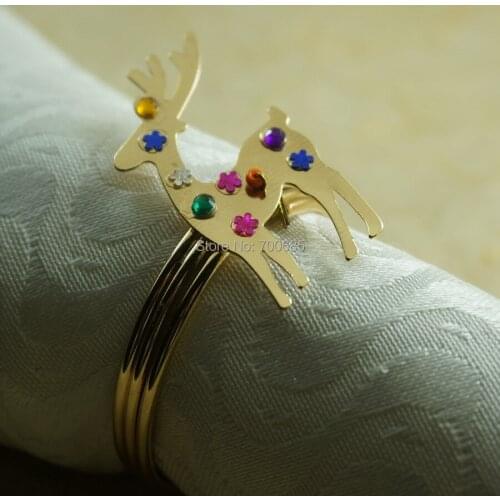 Christmas deer napkin ring,reindeer napkin holder