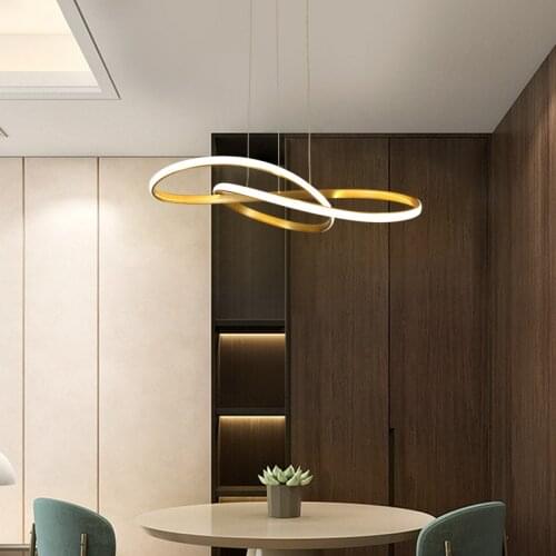 Modern LED Chandelier light For Living room Dining room Kitchen Office Pendant Lamp Circle Rings Hanging Lighting Fixtures