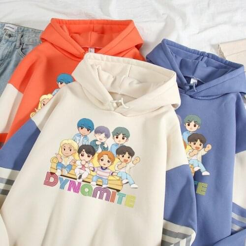 Oversized sweatshirt Autumn streetwear Bangtan Boys Dynamite world print hoodies pullover 2020 fashion harajuku winter hoodie wo
