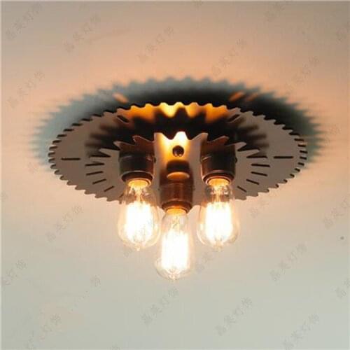 Vintage loft steampunk punk unique metal iron ceiling lights Ceiling Lamps home decor bar counter light fixtures