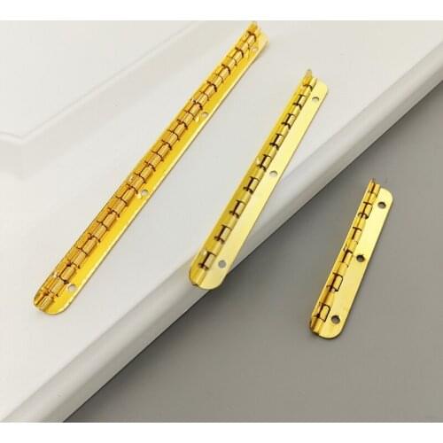 4pcs/Lot Antique Vintage Hinge Golden Metal Hinges Long Gold Hinge Furniture Fittings Hardware Cabinet Jewelry Box Wooden Case