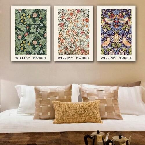 William Morris Museum Exhibition Posters Canvas Painting Gallery Wall Art Prints Vintage Pictures For Living Room Home Decor