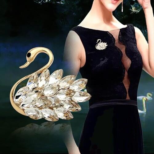 Ladies elegant high-end brooch, exquisite swan pin jewelry, clothing collocation, animal pin brooch, fashion jewelry