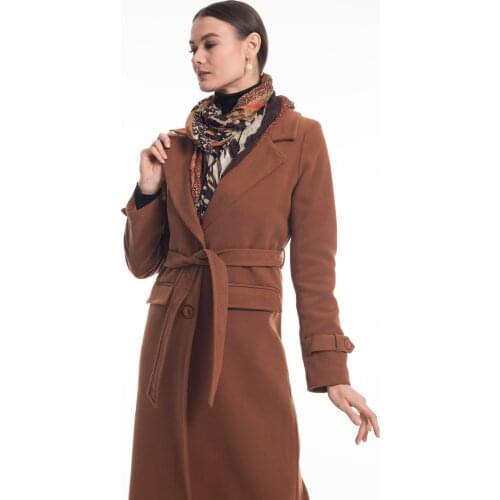 Winter Wool Cashmere Long Belt Overcoat Women Jacket Classic Cashmere Coats Free Shipping Keeps Warm New Fashion