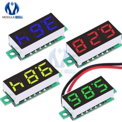 0.28" 0.28 inch Red Green Blue Yellow DC 3.5-30V Super Mini Digital LED Car Voltmeter Voltage Volt Panel Meter Battery Monitor