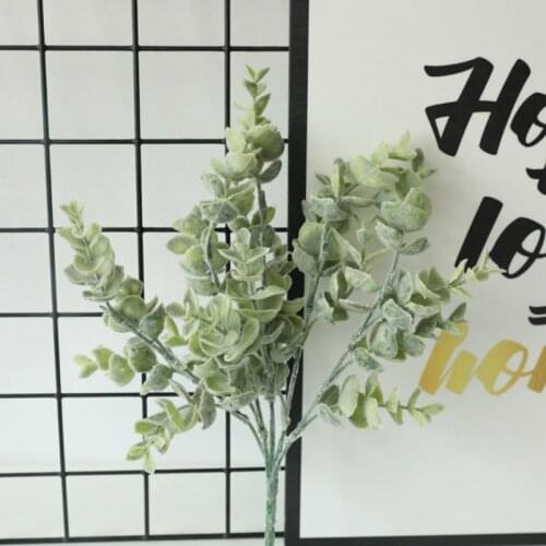 1 Bunch Artificial Plants Eucalyptus Leaves Vases for Home Decoration Accessories Wedding Decorative Flowers Christmas Crafts