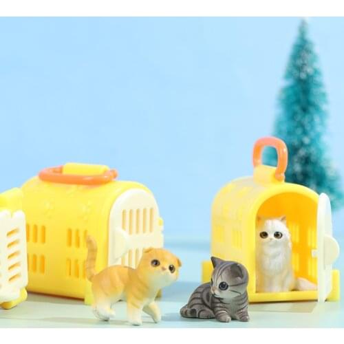 1set 1/6 1/12 Fashion Miniature Doll Pets Dog +House For Dollhouse Accessories Random Style