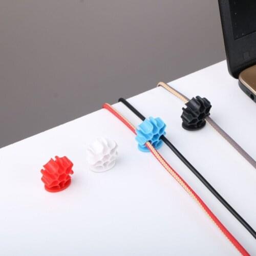 1Pcs Multi-port Buckle Data Cable Desktop Organizer Cable Organizer Fixing Clip Cable Storage Artifact for Storing Tidy Desktop