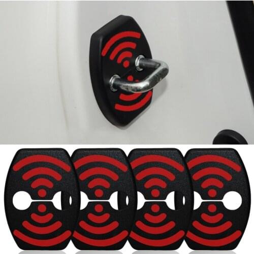 DIY Lock Sticker Car Door Lock Cover Fit For Honda CR-Z Edition Insight JAZZ Pilot S2000 4Pcs Per Set