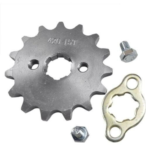 420 15 Teeth 17mm Front Engine Sprocket For 50 70 90 110 125cc Taotao ATV Sunl