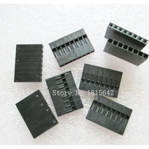 50PCS/Lot Single 8P 2.54mm 1x8P 1*8P Plastic Dupont Jumper Wire Cable Housing Female PinNew
