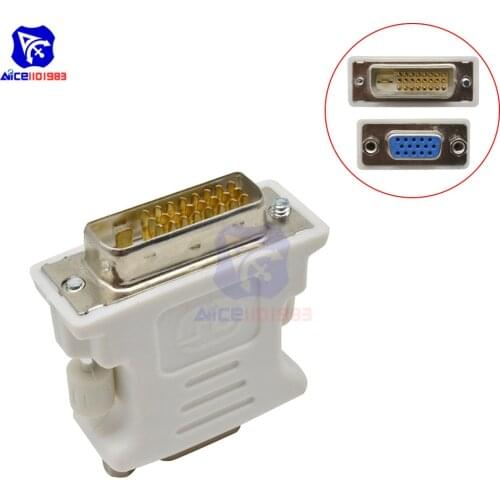 DVI 24+1 Male to VGA SVGA HD15-pin Female Graphics Card Display LCD Conversion Adapter Connector