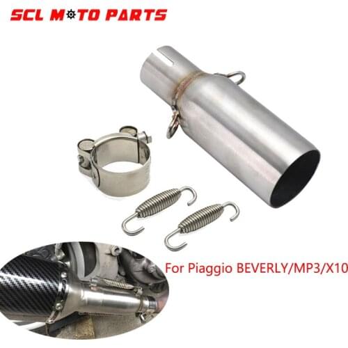 Alconstar-Motorcycle Exhaust Middle Pipe Stainless Steel Sand Surface For Piaggio BEVERLY 125/300 MP3 125/250/300 X10 125