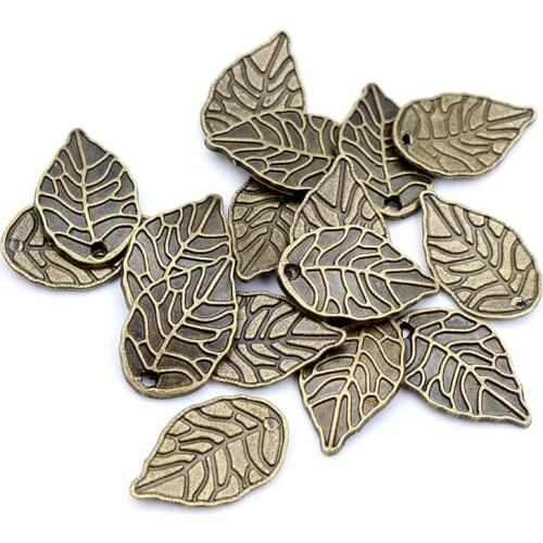 Charms Leaf 18x11mm Antique Making Pendant fit,Vintage Tibetan Bronze color,DIY Handmade Jewelry