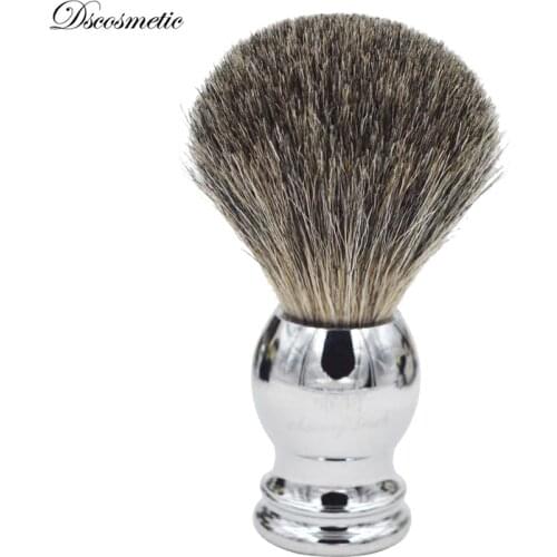 Pure Badger high quality Hair shaving brush with metal Handle Shaving Brush for shave barber tool