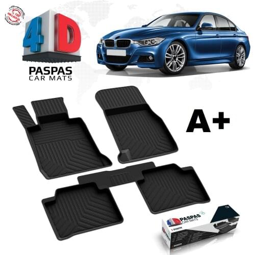 FOR BMW 3 SERIES F30 CAR MAT RUBBER BLACK SLIP-RESISTANT OPPORTUNITY LUGGAGE PREMIUM 2011 2012 2013 2014 2015 2016 2017 2018 2019 OVER