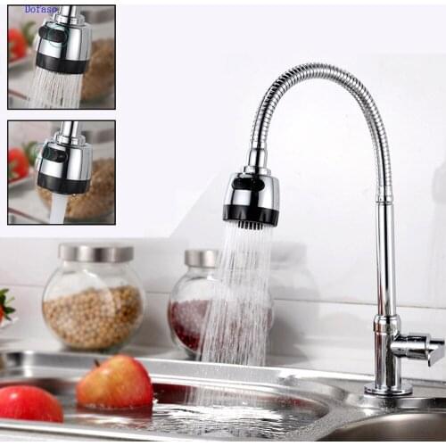 Dofaso flexible kitchen faucets 360 rotate spring faucet kitchen taps bathroom torneira for single cold Water tap
