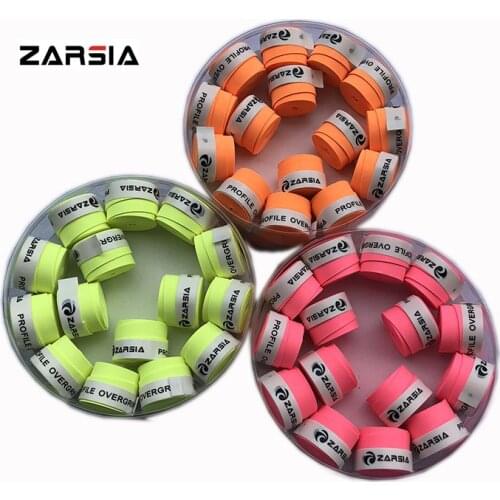 Fluorescent Series Matt Dry ZARSIA Tennis Racket Overgrip Squash Badminton Racquet Absorbent Wrap Tape 10pcs/lot Tenis Hand Glue