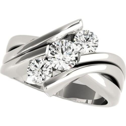 Fine Wedding Bands Women Engagement Jewelry 925 Sterling Silver Female Wedding Rings