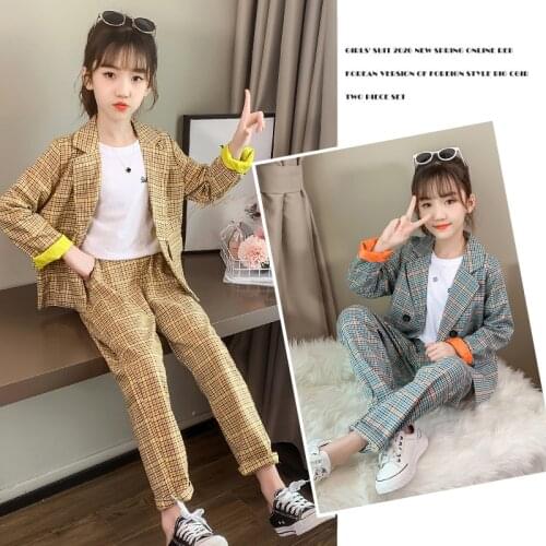 Girls Clothes Coat + Pants Sets 2021 Formal Spring Autumn Kids Teenagers Outfits Children Clothing Kids Sets Jogging Suit