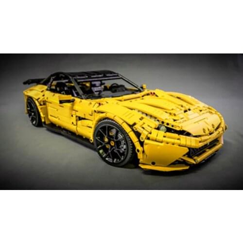 Building block technology mechanical gear sports car F12 remote control super car assembly toy boy Christmas gift