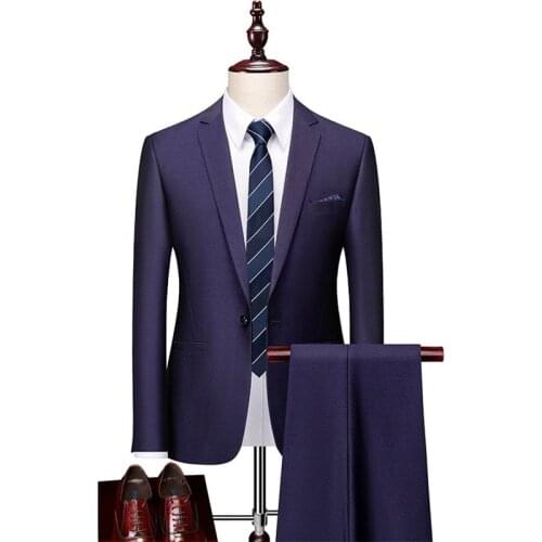 Royal Blue Suit Men Latest Coat Pant Designs Slim Fit Mens Suits Wedding Groom Brand Tuxedo Mens Suits Formal