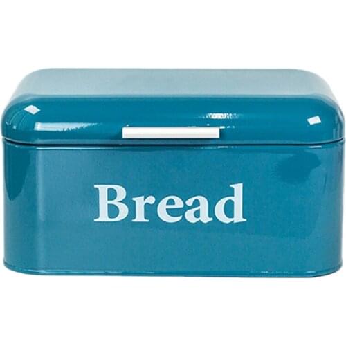 LBER Vintage Bread Box Cupboard Iron Snack Box Desktop Finishing Dust-Proof Storage Box Storage Bin Keeper Food Kitchen Shelf De