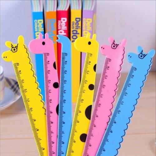 40Pcs/lot Cute Cartoon Ruler Of 15 cm Giraffe Ruler Party Gift For Kids School Supplies Stationery