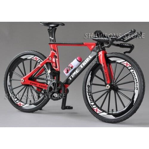 1:10 Scale Diecast Metal Bicycle Model Toys T.T Time Trial Racing Bike Miniature Replica Collections