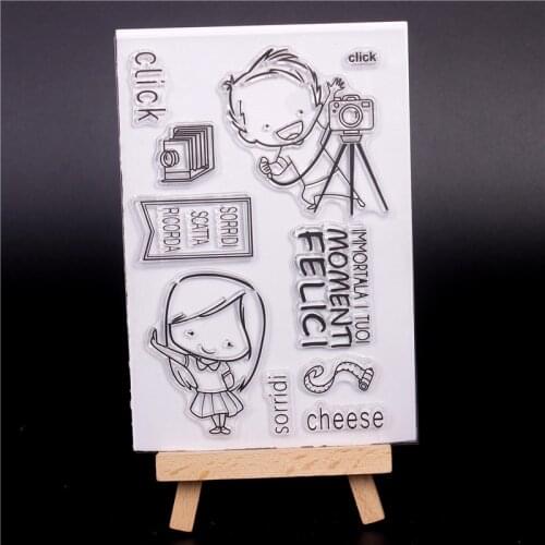 Italian Word Cute Transparent Clear Silicone Stamps For DIY Scrapbooking Card Making Diy Photo Decorative Taking Pictures