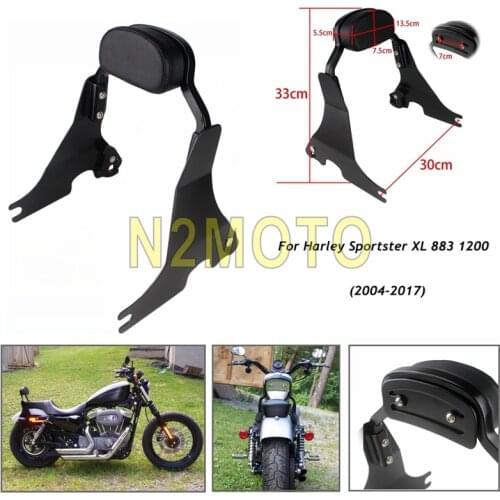 Cafe Racer Motorcycle Short Passenger Backrest Sissy Bar For Harley Sportster XL Iron Nightster 883 1200 Forty Eight 2004-2017
