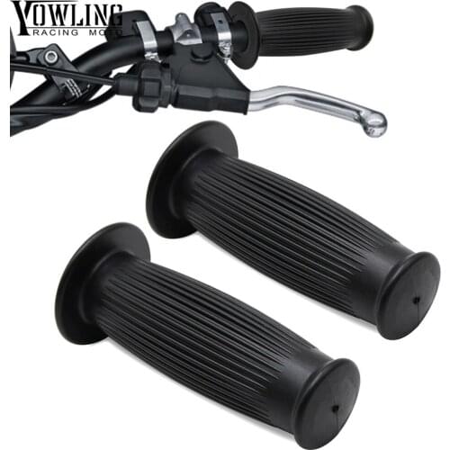 7/8" 22cm Motorcycle Hand Grips Retro Handle Rubber Bar Gel Grip for Triumph Street Scrambler Vespa GTS 300 Piaggio Moto Guzzi